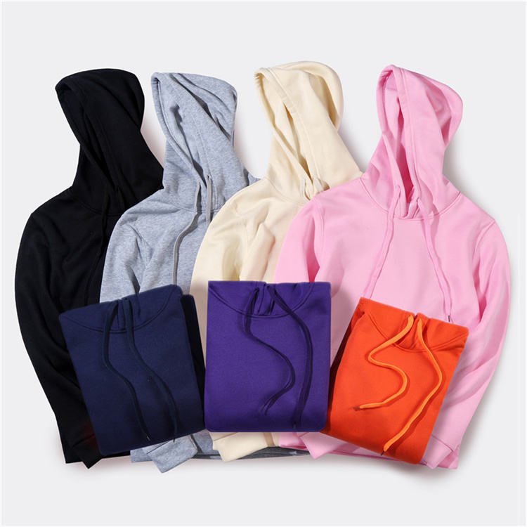 2024 Custom Hoodies Pullover Thick Fleece Hoodies Embroidery Logo Heavyweight Crop Blank Men'S Hoodies