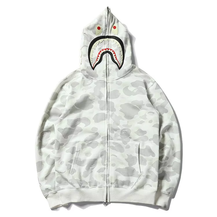 supplier Wholesale CustomCamouflage print Sweatshirts Zipper Hoodie Casual Full Zip Up Plus Size Men's Hoodie Hoodies