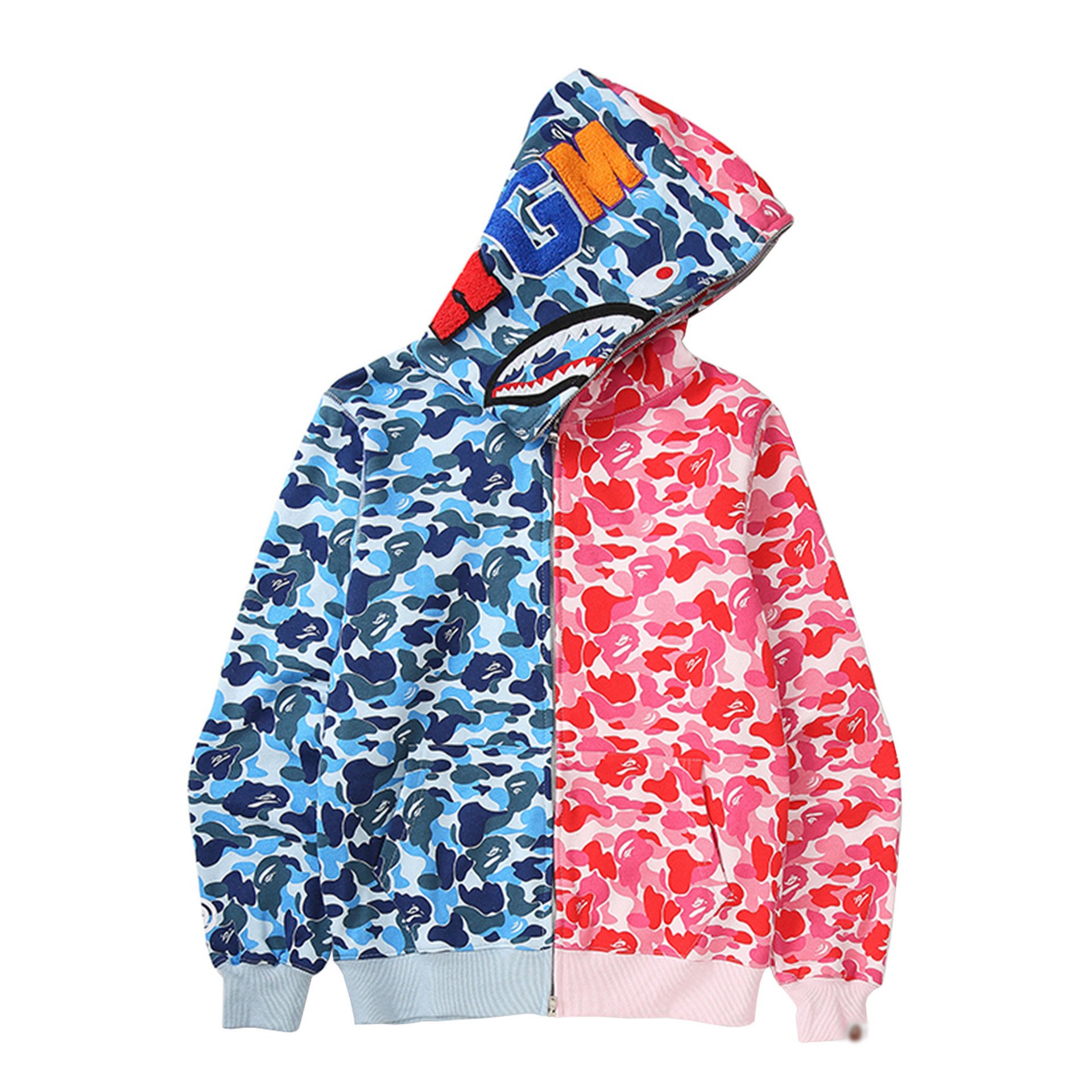 supplier Wholesale CustomCamouflage print Sweatshirts Zipper Hoodie Casual Full Zip Up Plus Size Men's Hoodie Hoodies