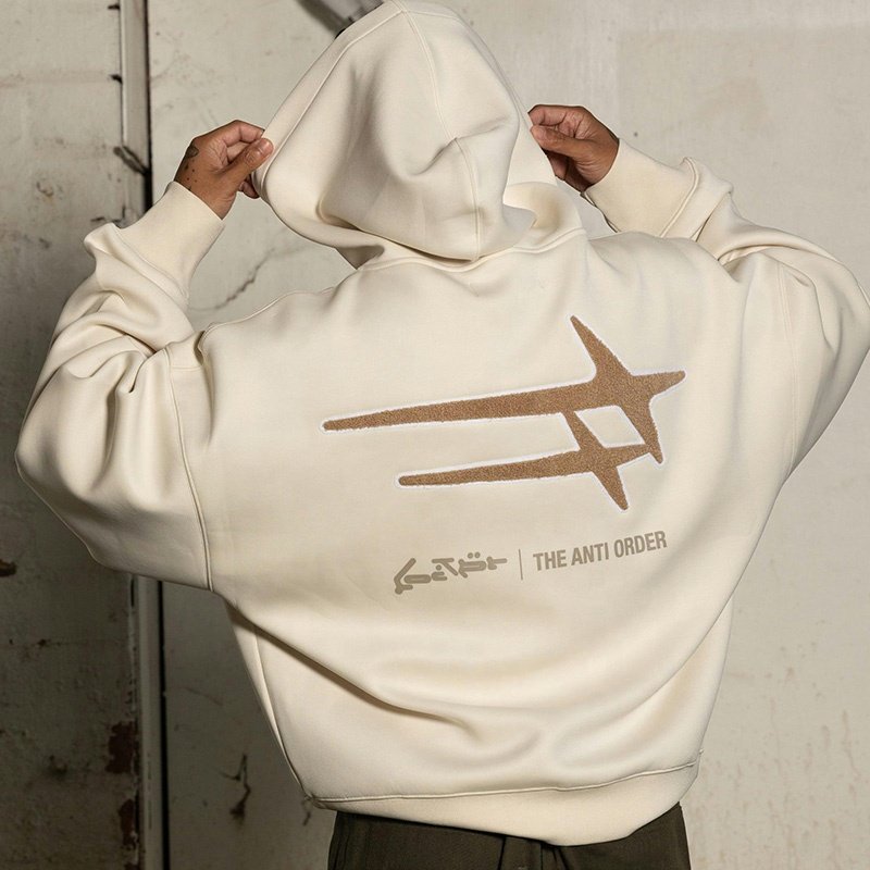 Mens High Quality Zip up Hoodie Chenille Embroidery Custom 500gsm Heavyweight Oversized French Terry Fleece Hoodie Knitted