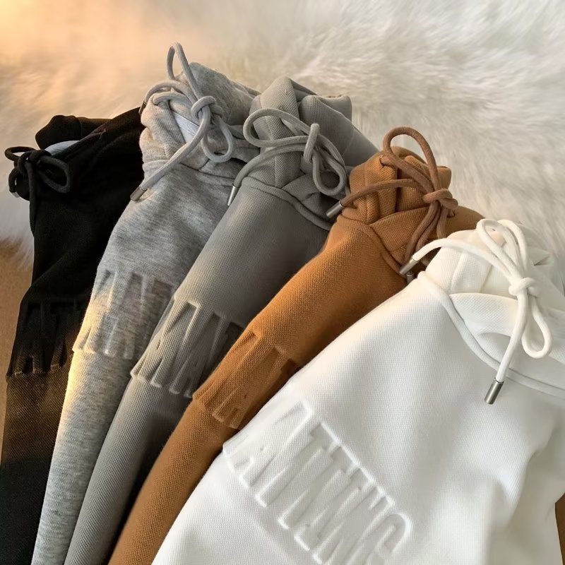 Designer Hip Hop Streetwear 100%Cotton 420Gsm Crew Neck Custom Pullover Men'S Hoodies Embossed Sweatshirt