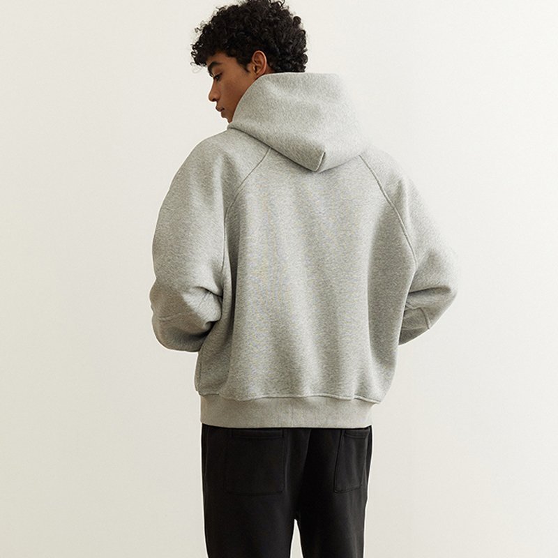 Wholesale Luxury Quality Composite Cotton Zip Up Blank Hoodies Plain Heavyweight Custom Logo Men's Hoodie