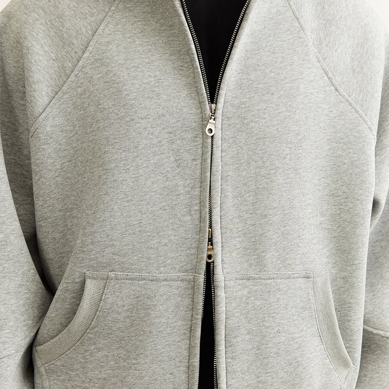Wholesale Luxury Quality Composite Cotton Zip Up Blank Hoodies Plain Heavyweight Custom Logo Men's Hoodie