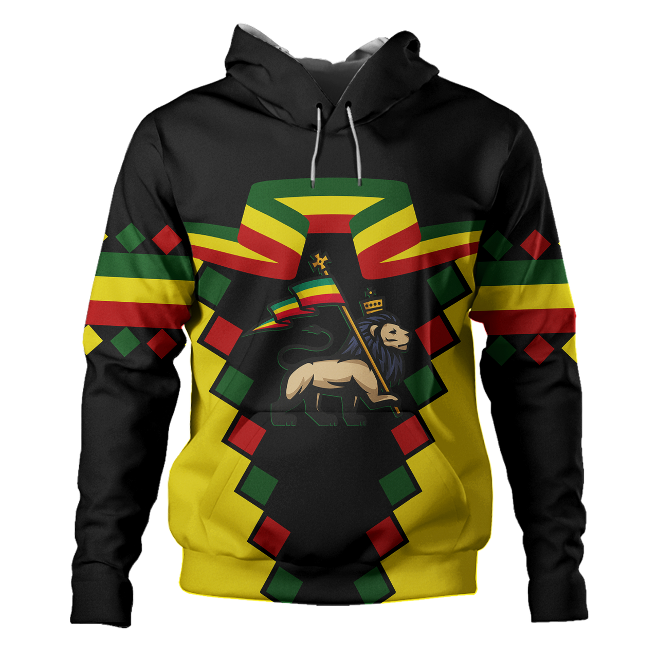 Wholesale Ethiopia Men's Hoodies Full Printed Ethiopian Sweatshirts Custom Logo Unisex Pullover Hoodie For Men Sport Clothing