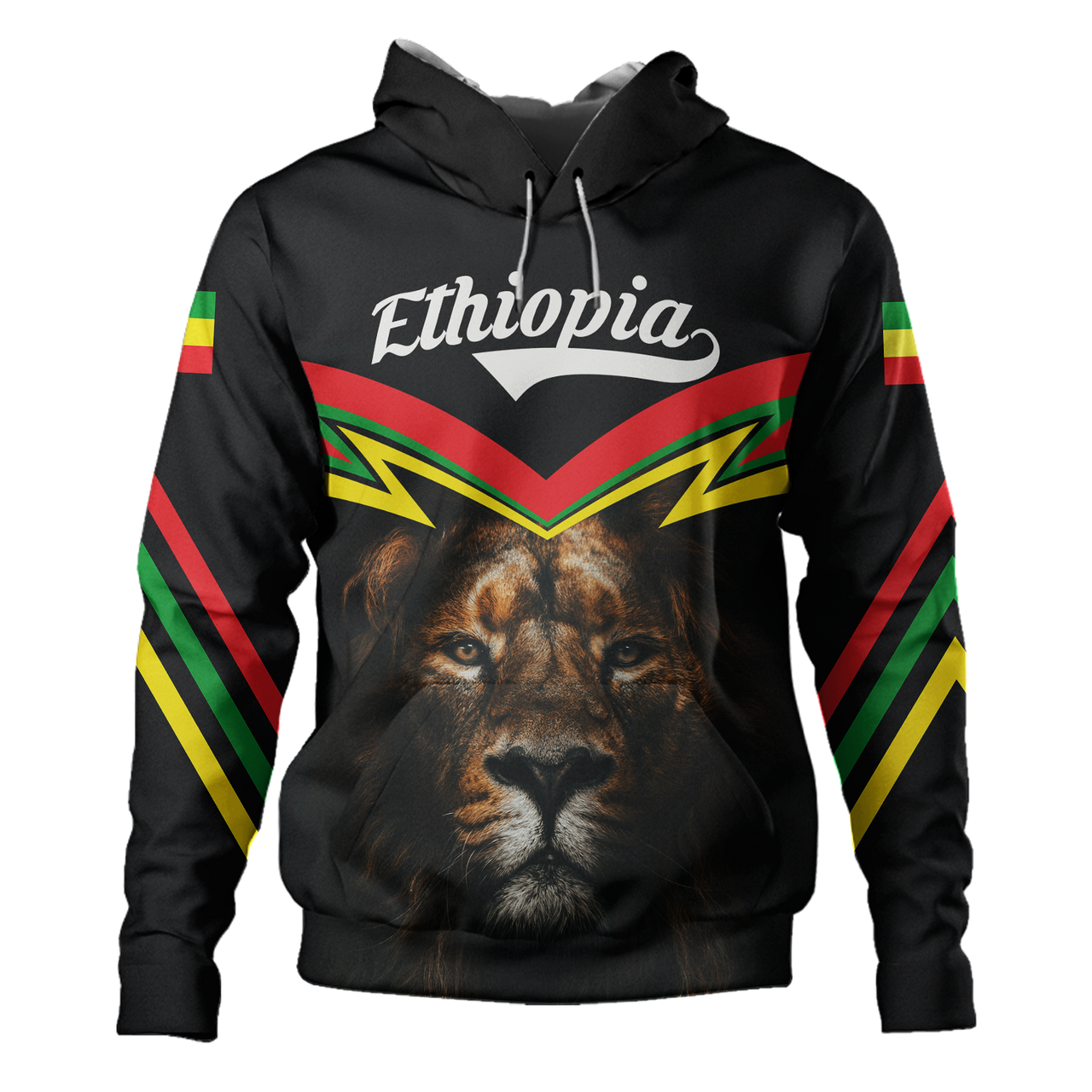 Wholesale Ethiopia Men's Hoodies Full Printed Ethiopian Sweatshirts Custom Logo Unisex Pullover Hoodie For Men Sport Clothing