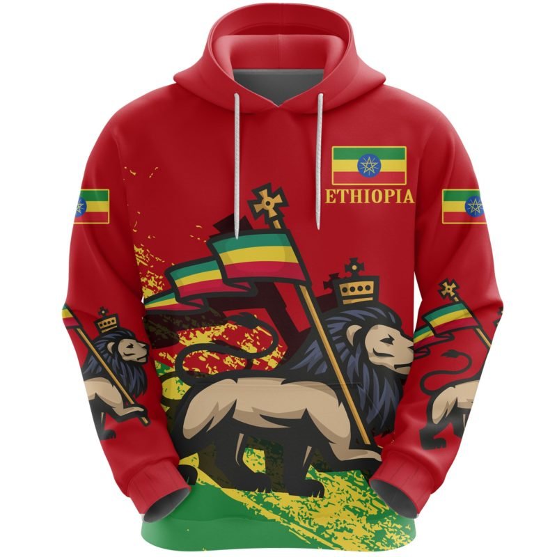 Wholesale Ethiopia Men's Hoodies Full Printed Ethiopian Sweatshirts Custom Logo Unisex Pullover Hoodie For Men Sport Clothing