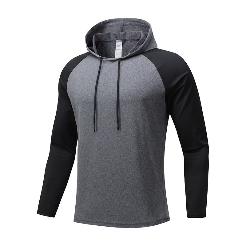 Fashion Sports Fitness Long Sleeves Casual Hoodie Design Running Shirts Quick Drying Top Men's Hoodies & Sweatshirts