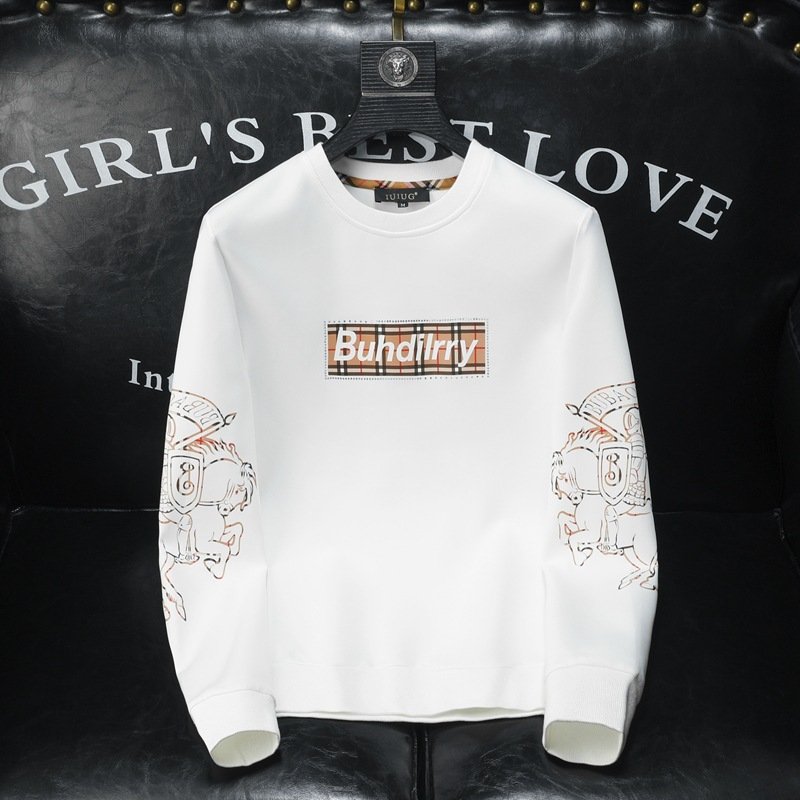 Men's cotton Hoodie embroidered pullover men's long-sleeved T-shirt Men's fleece hoodie