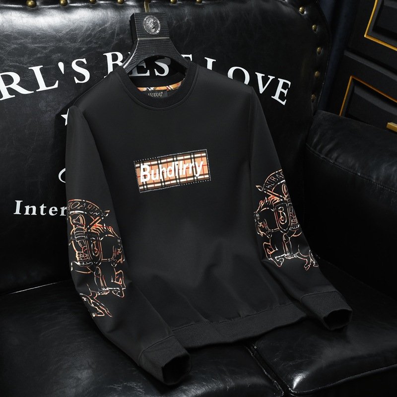 Men's cotton Hoodie embroidered pullover men's long-sleeved T-shirt Men's fleece hoodie