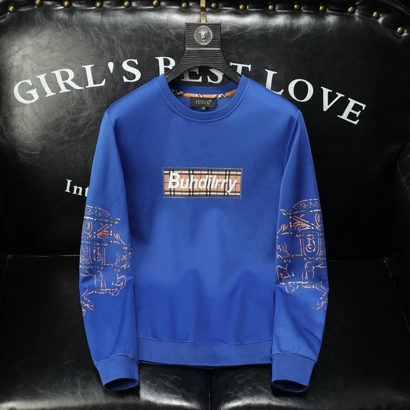 Men's cotton Hoodie embroidered pullover men's long-sleeved T-shirt Men's fleece hoodie