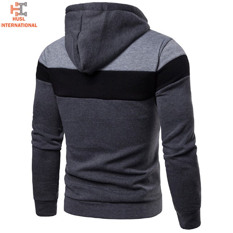 Men Zip Hoodies Solid Hooded Men's Winter Hoodies Slim Fit Outwear Bulk OEM Low Price