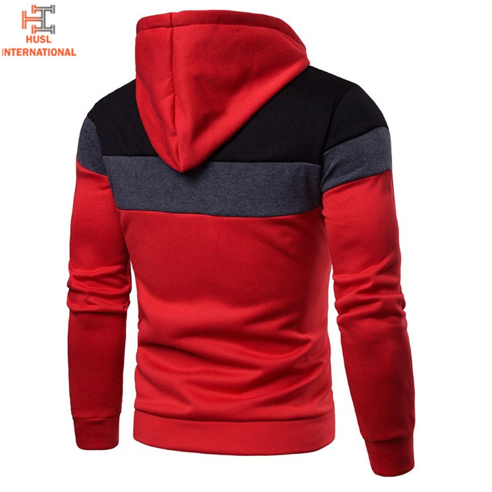 Men Zip Hoodies Solid Hooded Men's Winter Hoodies Slim Fit Outwear Bulk OEM Low Price