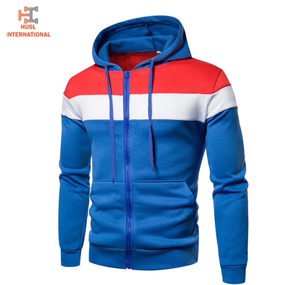 Men Zip Hoodies Solid Hooded Men's Winter Hoodies Slim Fit Outwear Bulk OEM Low Price