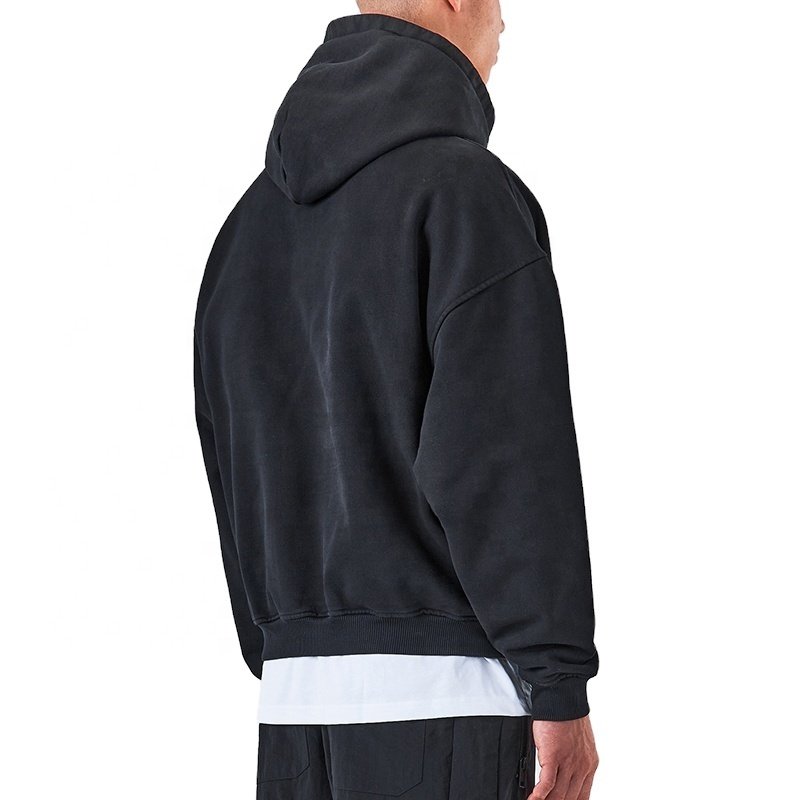 US Size 100Cotton Hoodie French Terry Heavyweight Oversized no string Custom Logo Screen printed Men's Hoodies & Sweatshirts