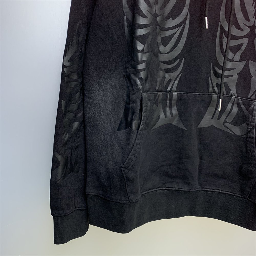 WHO DECIDES Hoodie Winged Logo Hooded Sweatshirt Washed fabric high weight hoodie men's hoodies & sweatshirts