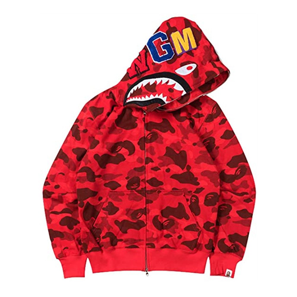 Men's bape shark hoodie fashionable Capuz 3d Print Tudung animal Sudadera oversized