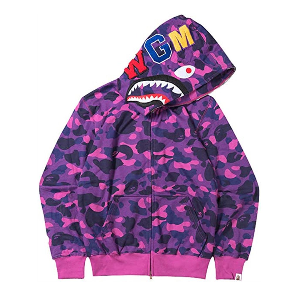 Men's bape shark hoodie fashionable Capuz 3d Print Tudung animal Sudadera oversized