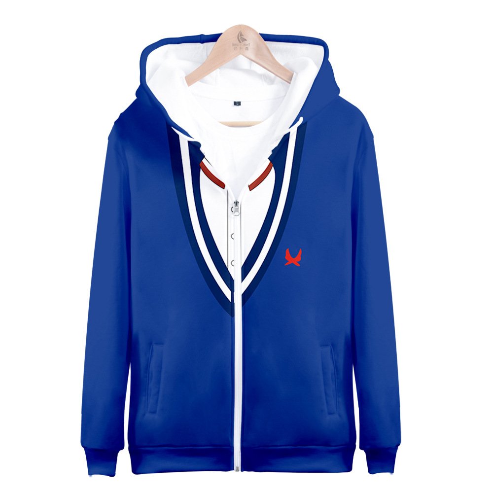 Custom Hoodies New Design Top Sale Anime Zip Hoodie Wholesale Stock No Moq Mens Cosplay Sweatshirt