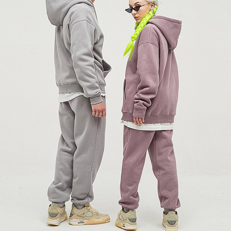 Fleece Blank Oversized Unisex Sweatpants And Hoodie Set Custom Hooded Plus Plus Size Men'S Hoodies & Sweatshirts