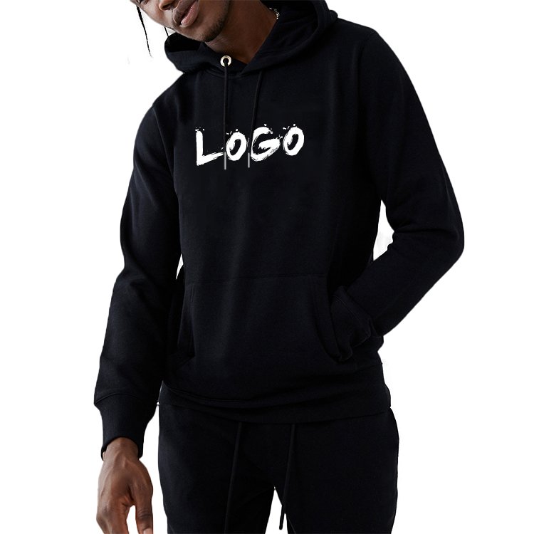 2023 Cheap Solid Basics 2 Piece Custom Logo Plus Size Men's Jogger and Unisex Hoodies and Sweat Pants Set