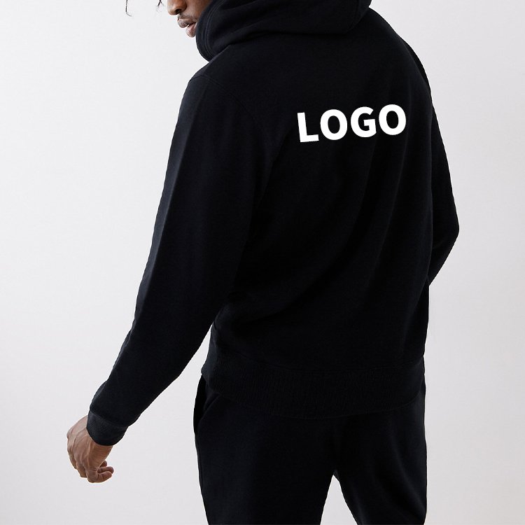 2023 Cheap Solid Basics 2 Piece Custom Logo Plus Size Men's Jogger and Unisex Hoodies and Sweat Pants Set