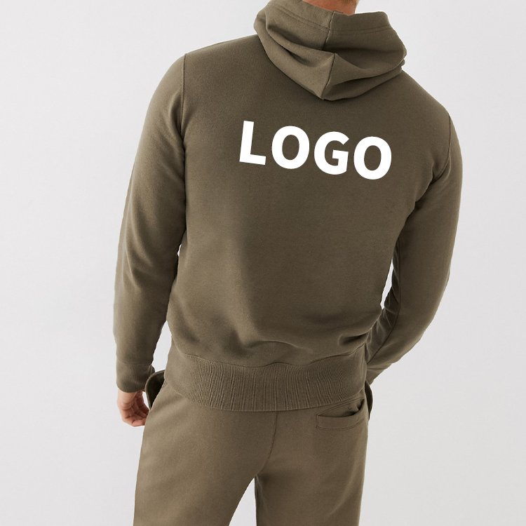 2023 Cheap Solid Basics 2 Piece Custom Logo Plus Size Men's Jogger and Unisex Hoodies and Sweat Pants Set