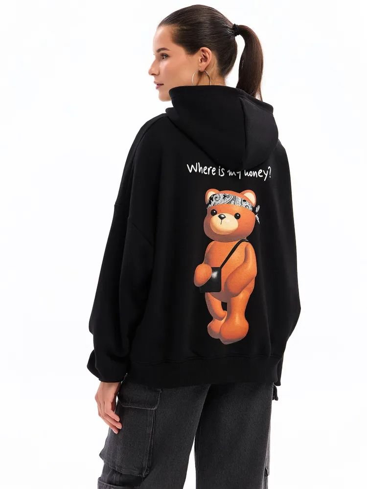 Custom Logo 2025 Bear Merch Hoodies Women Men Long Sleeve Casual Sweatshirt Clothes Hooded Sweatshirt OEM ODM Manufacturers