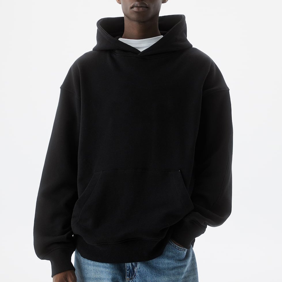 Custom Print Logo Stringless Men's Hoodies High Quality Oversized Streetwear Pullover Heavy Weight Cotton Hoodies For Men