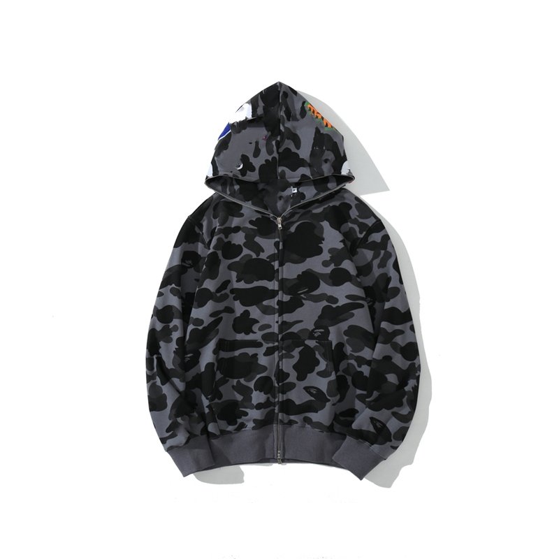 1:l Men's Hoodies High Quality Printing Bathing Ape Hoodie Camouflage Unisex Cotton Sweatshirt Men's Jacket