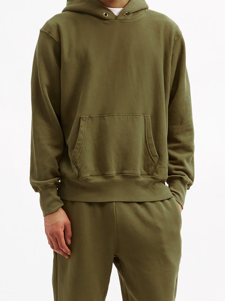 New Design Custom Men's Oversized hoodie Fleece Hoodies Army Green Hoodie