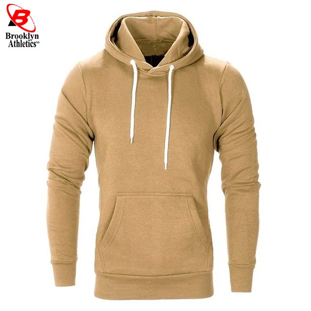Mens active Sportswear Long Sleeve Fleece Workout Gym Pullover Hoodie