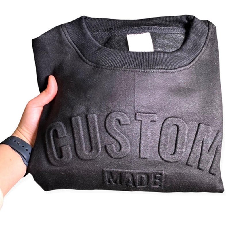 Clothing Manufacturers Custom 3D Embossed Men's Hoodie & Crewneck Sweatshirt