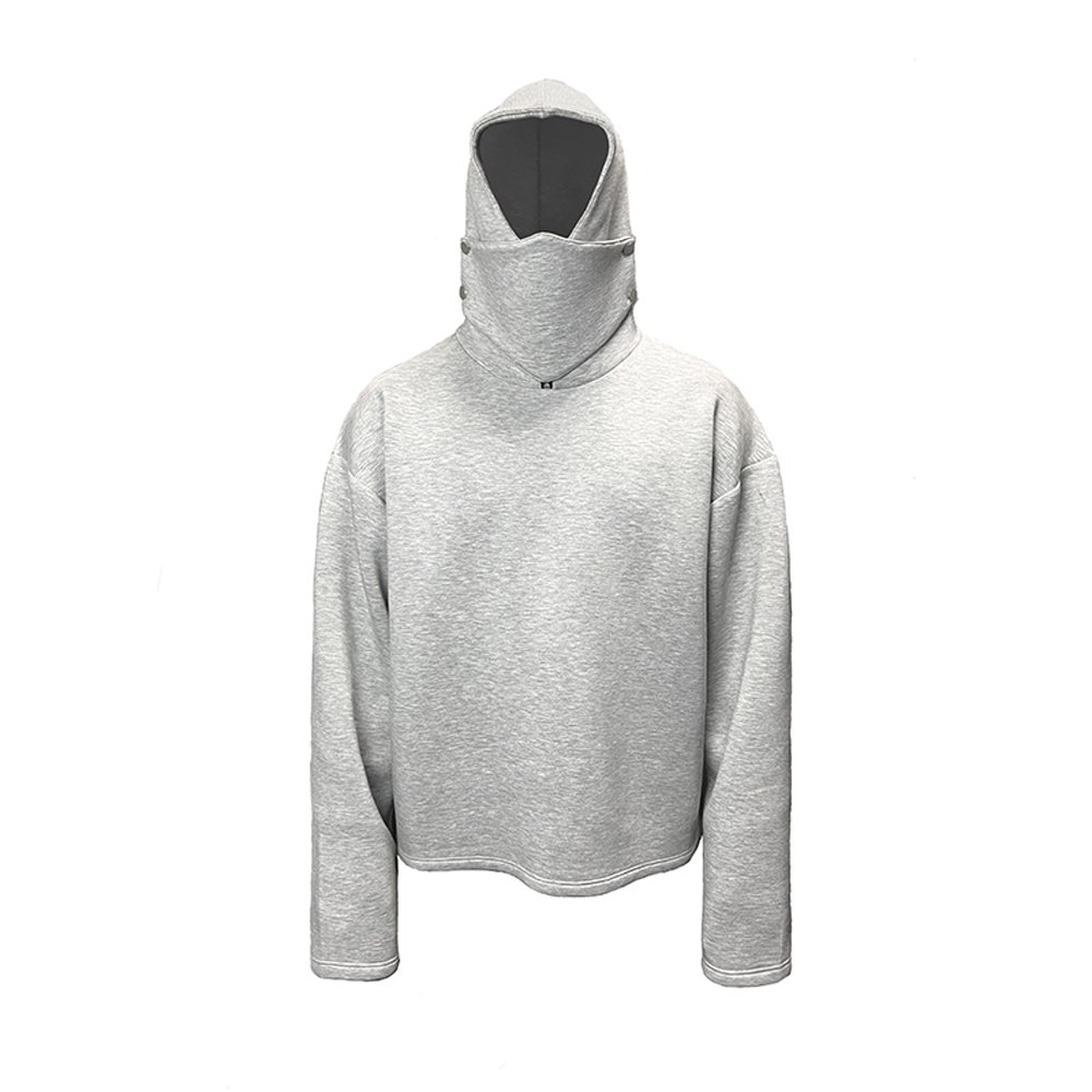 High quality custom logo Knight hoodie Loose plus removable half zipper space cotton long sleeve men's hoodie