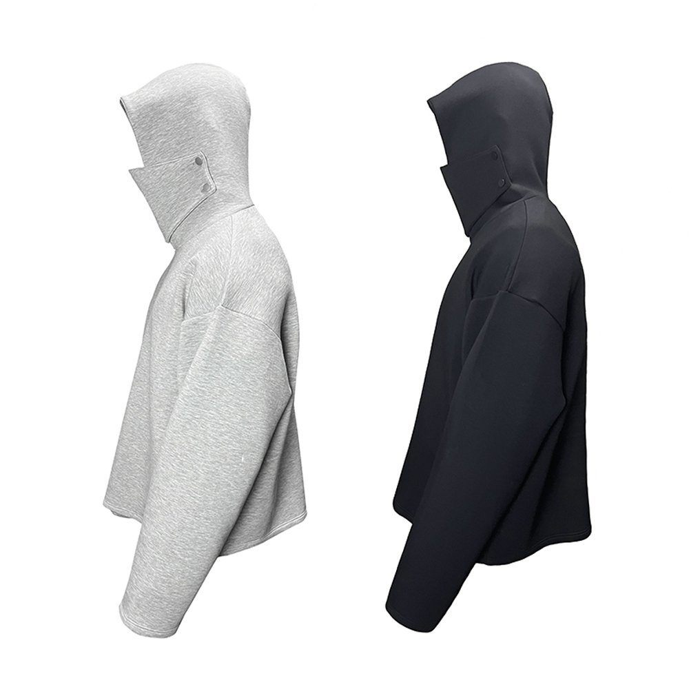 High quality custom logo Knight hoodie Loose plus removable half zipper space cotton long sleeve men's hoodie