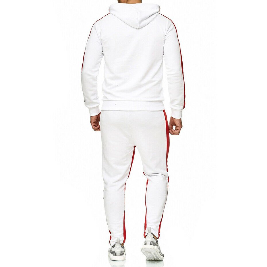 Best Quality Men`s Jogging Casual Fashion Comfy Full Zip Sweat Suit Hooded Top Pants Tracksuit For Men`s