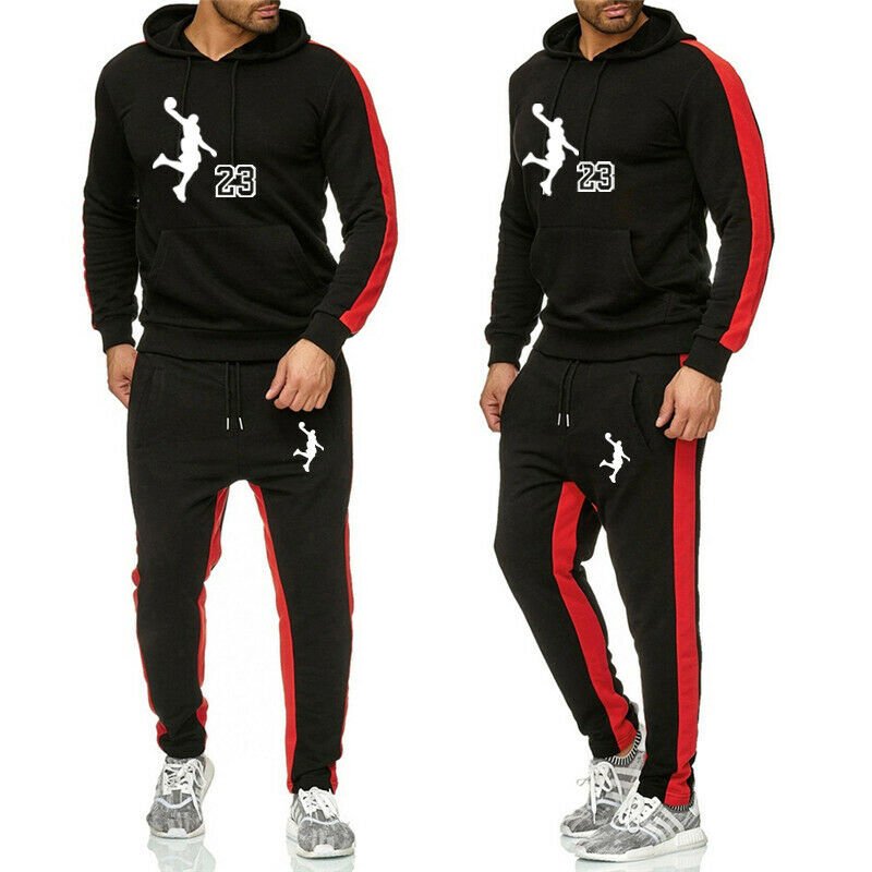 Best Quality Men`s Jogging Casual Fashion Comfy Full Zip Sweat Suit Hooded Top Pants Tracksuit For Men`s