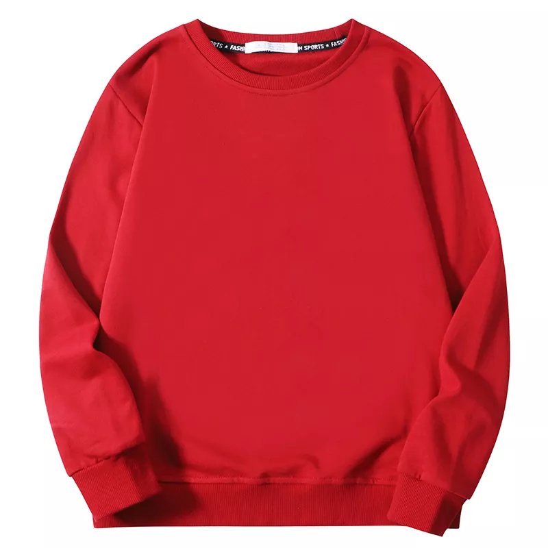 Hot selling unisex crew neck jumper blank french terry cotton polyester streetwear embroidered pullover men crewneck sweatshirt