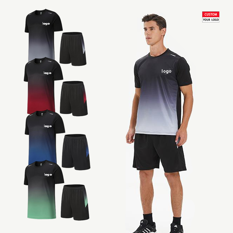 Summer Fitness Jogger Training Mens Shorts And T Shirt Suit Custom Logo 2 Piece Running Shorts Set For Men