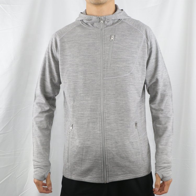 Custom Logo Men High Quality Printed Men Hoodie OEM Sweatshirt Merino Wool T-shirts with Zipper for Running