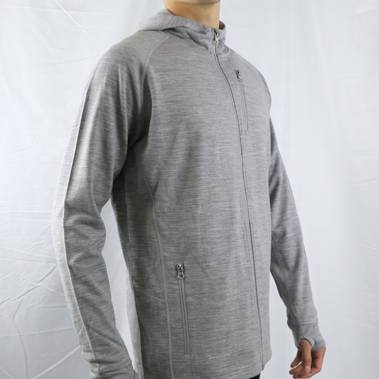 Custom Logo Men High Quality Printed Men Hoodie OEM Sweatshirt Merino Wool T-shirts with Zipper for Running