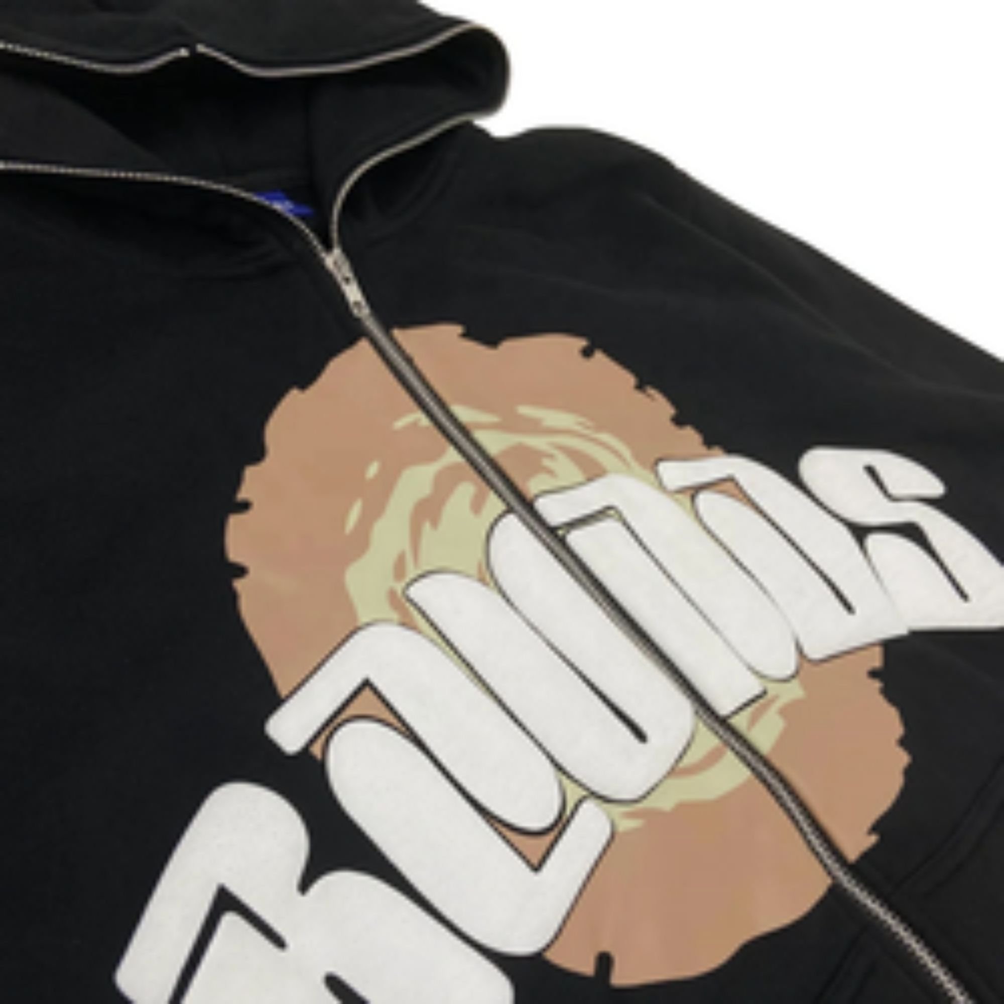 2024 High Quality French Terry Heavyweight Oversized 3D Puff Printing Hoodies Zipper Unisex Custom Full Zip Up Hoodie Puff Print