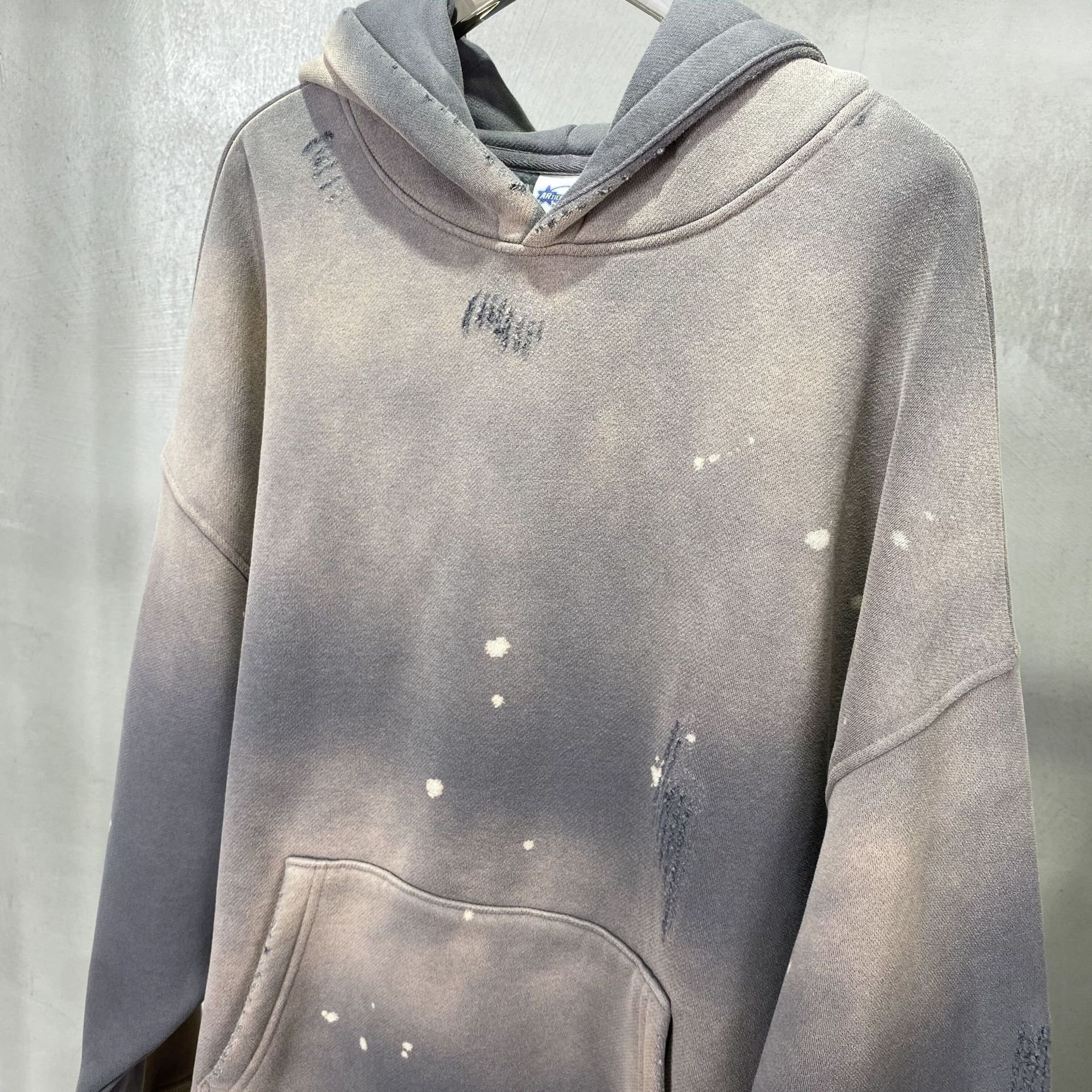 Jicai Wholesale Custom 360gsm Heavyweight Hoodie Unisex Cotton Oversized Sweatshirt Men's Hip Hop Vintage Wash Hoodie