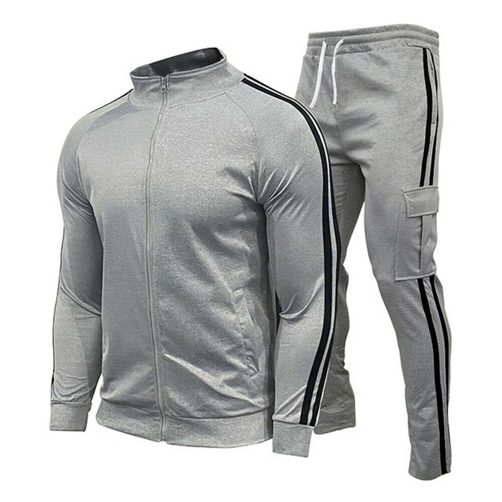 2024 New Men's Tracksuit Zipper Hoodies Plus Sweatpants Suit Autumn Winter Warm Tracksuit Sets Men's Hooded Print Tracksuits