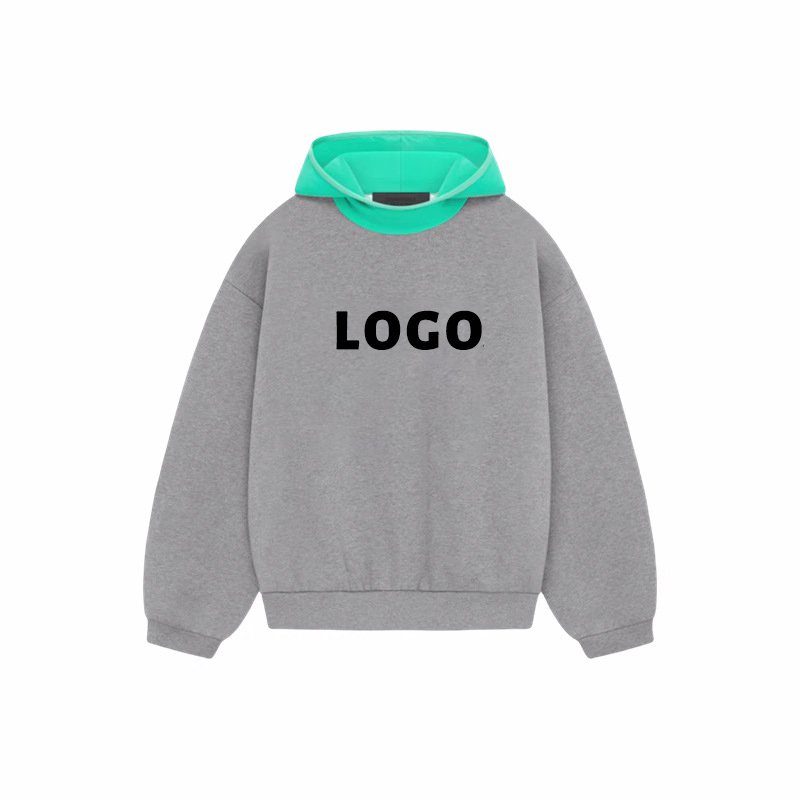 Wholesale factory spot double-layer loose long-sleeved personalized hoodie custom logo cotton oversized hip hop men's hoodie