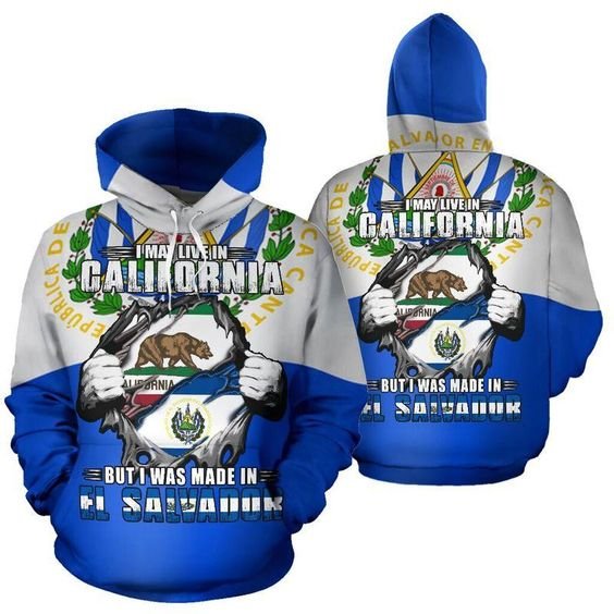 El Salvador WISCONSIN Cut and Sew Men's Hoodie Sublimation Print El Salvador Flag Logo Hoodie Autumn Long-sleeved Hoodie