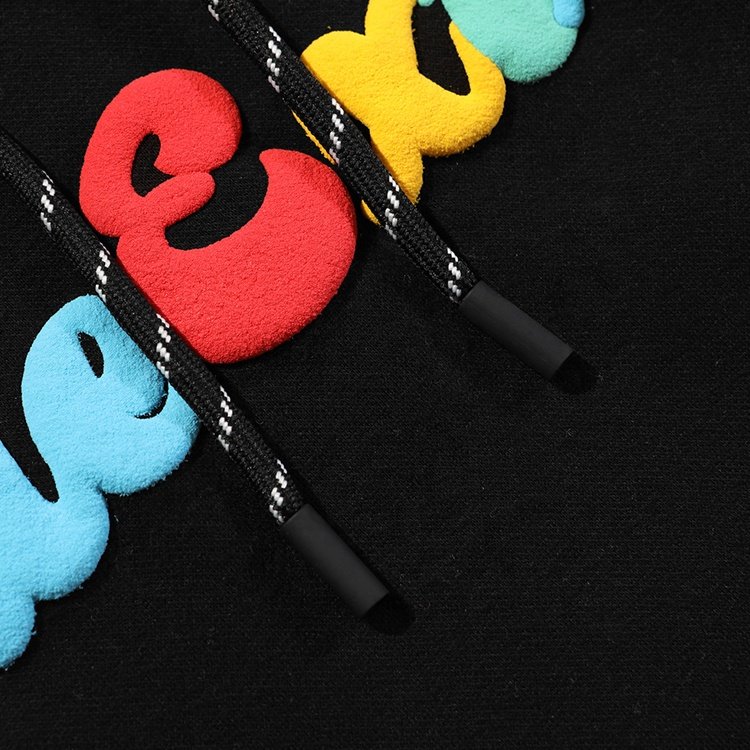 Winter black long sleeve letter foam printing hooded plus size men's hoodies & sweatshirts