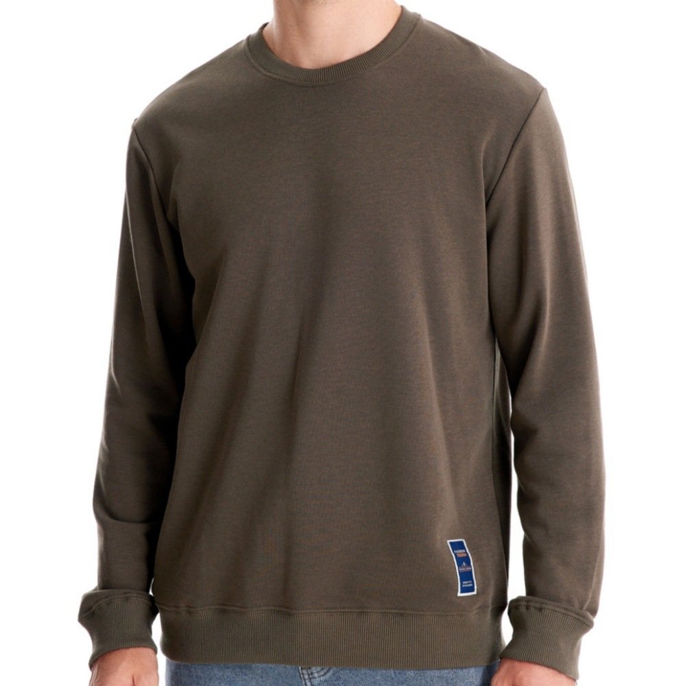 New style European size sweatshirt Street loose round neck solid color leisure sports men's hoodies & sweatshirts