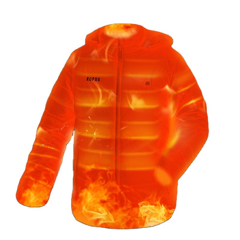 Men Women Black Customized Heating Clothing Winter Waterproof Electric Thermal 5V Battery USB Power Bank Heated Jacket