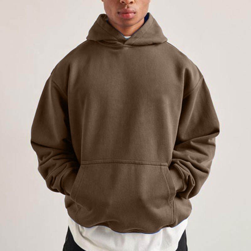 2023 Heavyweight Hoodie Streetwear Custom 100% Cotton Drop Shoulder Plain French Terry Thick Blank Oversized Hoodie For Men
