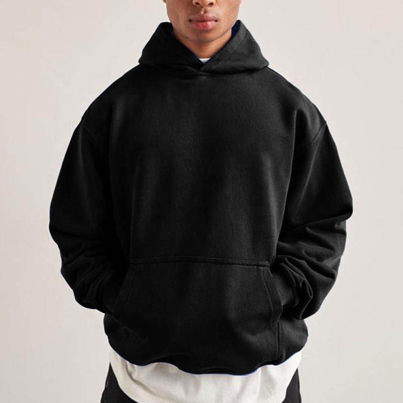 2023 Heavyweight Hoodie Streetwear Custom 100% Cotton Drop Shoulder Plain French Terry Thick Blank Oversized Hoodie For Men